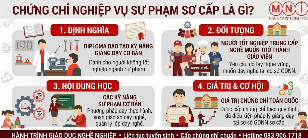 Chứng chỉ Nghiệp vụ Sư phạm Sơ cấp là gì
