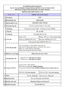 Tuyển dụng Nữ thực tập sinh chế biến thực phẩm tại Miyazaki