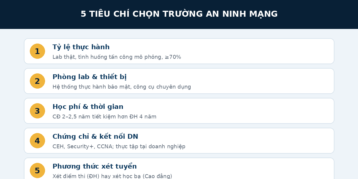 anmtr tieuchi 5 tiêu chí chọn trường an ninh mạng