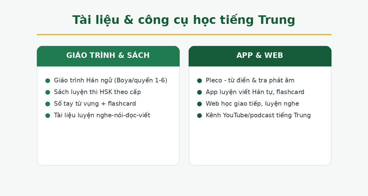 app tai lieu tt Tài liệu và app học tiếng Trung hiệu quả