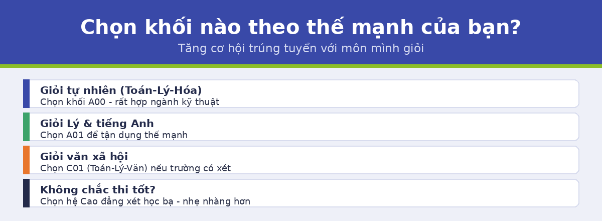 Chọn khối thi công nghệ ô tô theo thế mạnh