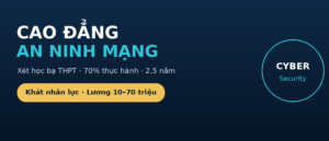 Cao đẳng An ninh mạng - xét học bạ, 70% thực hành