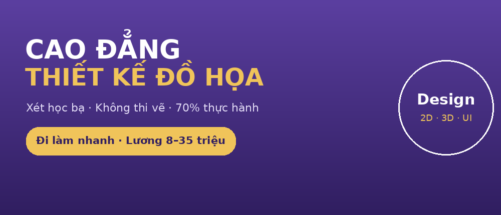 featured cd tkdh Cao đẳng Thiết kế đồ họa - xét học bạ, không thi vẽ