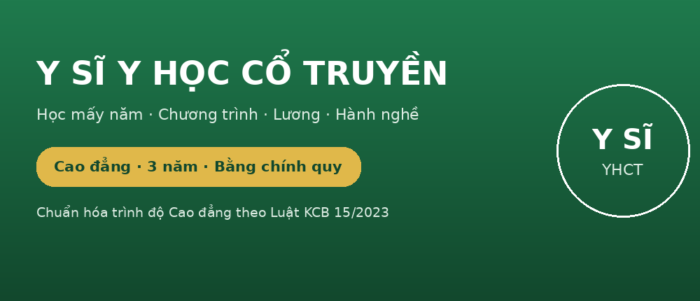 featured ysi yhct Y sĩ Y học cổ truyền - học mấy năm, chương trình, lương