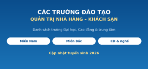 Các trường đào tạo quản trị nhà hàng khách sạn
