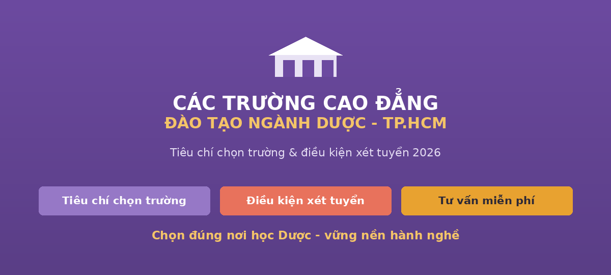 hero dirduoc Các trường Cao đẳng đào tạo ngành Dược tại TP.HCM - tiêu chí chọn trường