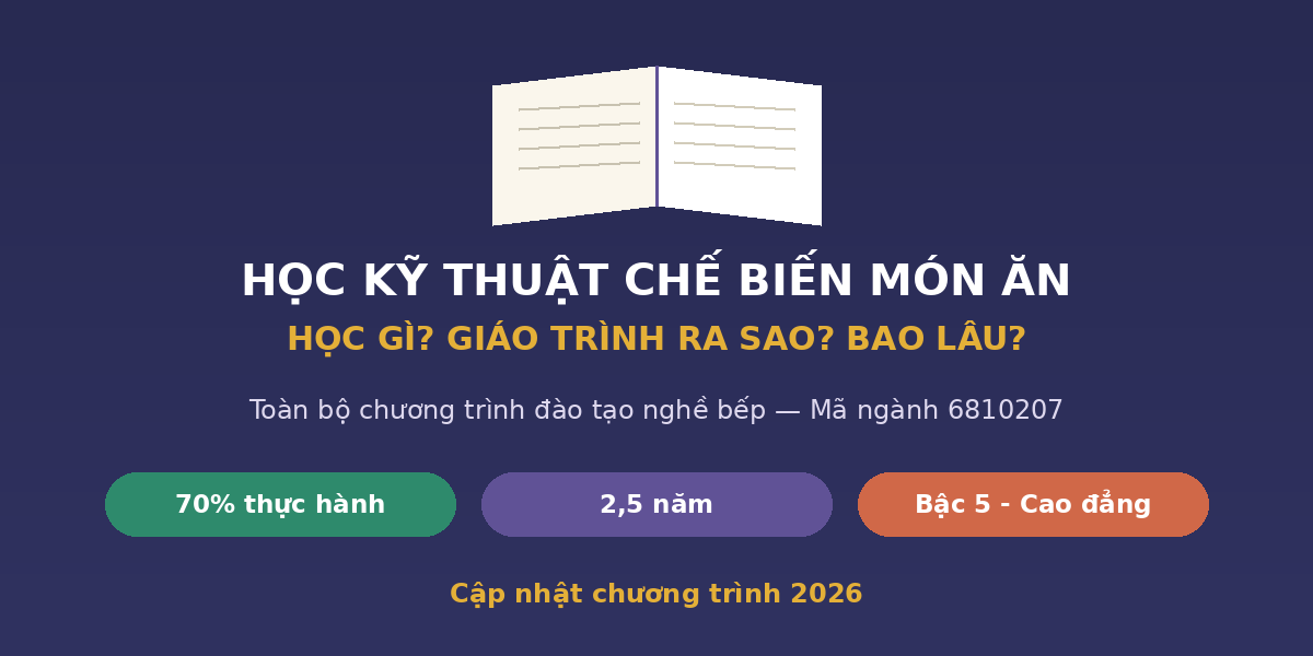 hero hoc ktcb Học kỹ thuật chế biến món ăn học gì - chương trình đào tạo nghề bếp