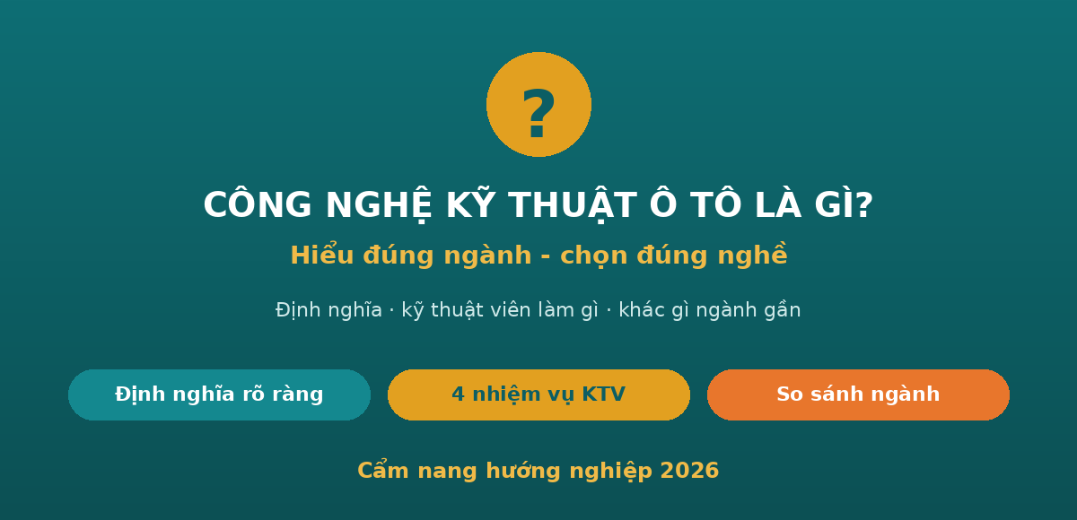 Công nghệ kỹ thuật ô tô là gì - định nghĩa