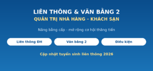 Liên thông và văn bằng 2 quản trị nhà hàng khách sạn
