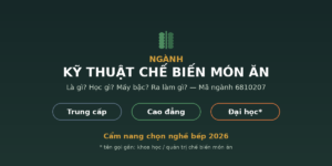 Ngành Kỹ thuật chế biến món ăn là gì học gì