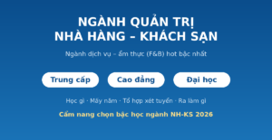 Ngành Quản trị Nhà hàng Khách sạn các bậc đào tạo