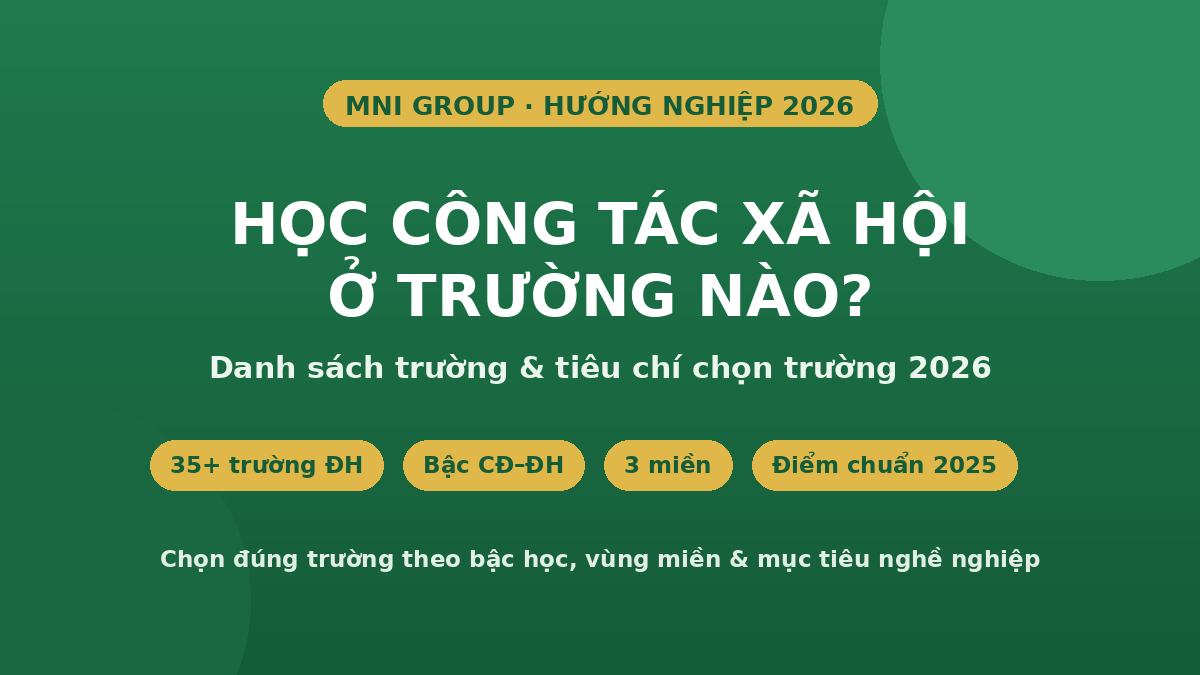 Ngành Công tác xã hội học trường nào - danh sách trường và tiêu chí chọn 2026