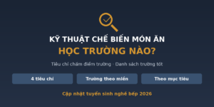 Kỹ thuật chế biến món ăn học trường nào