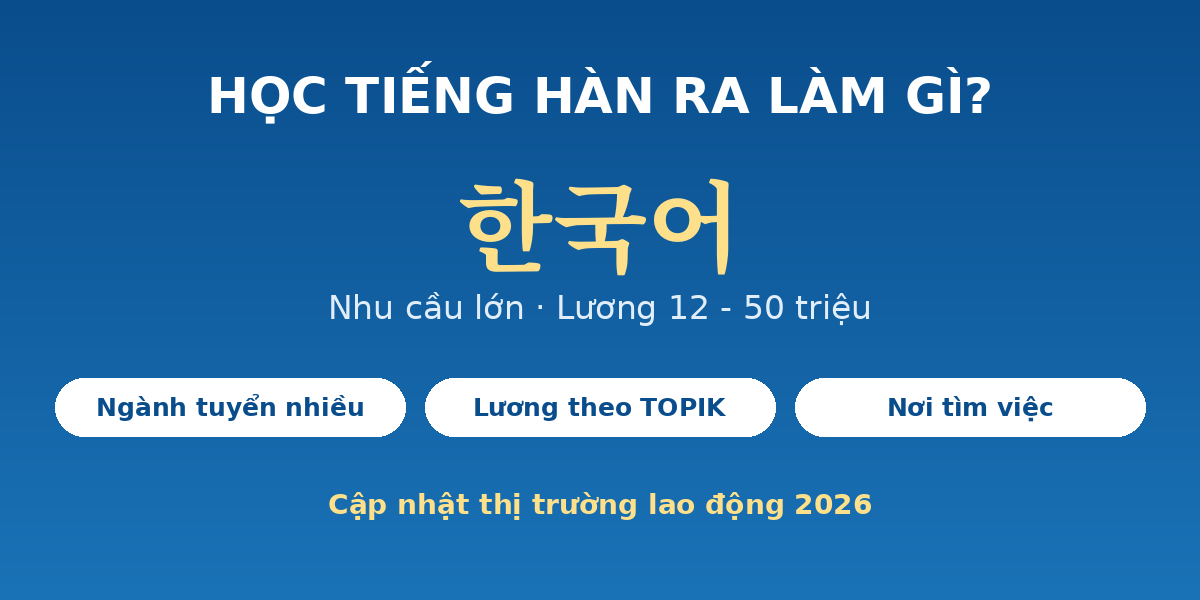 Học tiếng Hàn ra làm gì - việc làm và mức lương