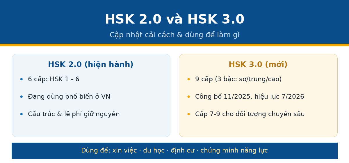 hsk 2 vs 3 So sánh HSK 2.0 và HSK 3.0