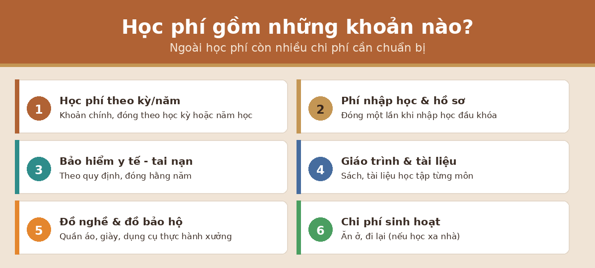 khoan hocphi oto Các khoản chi phí khi học công nghệ ô tô