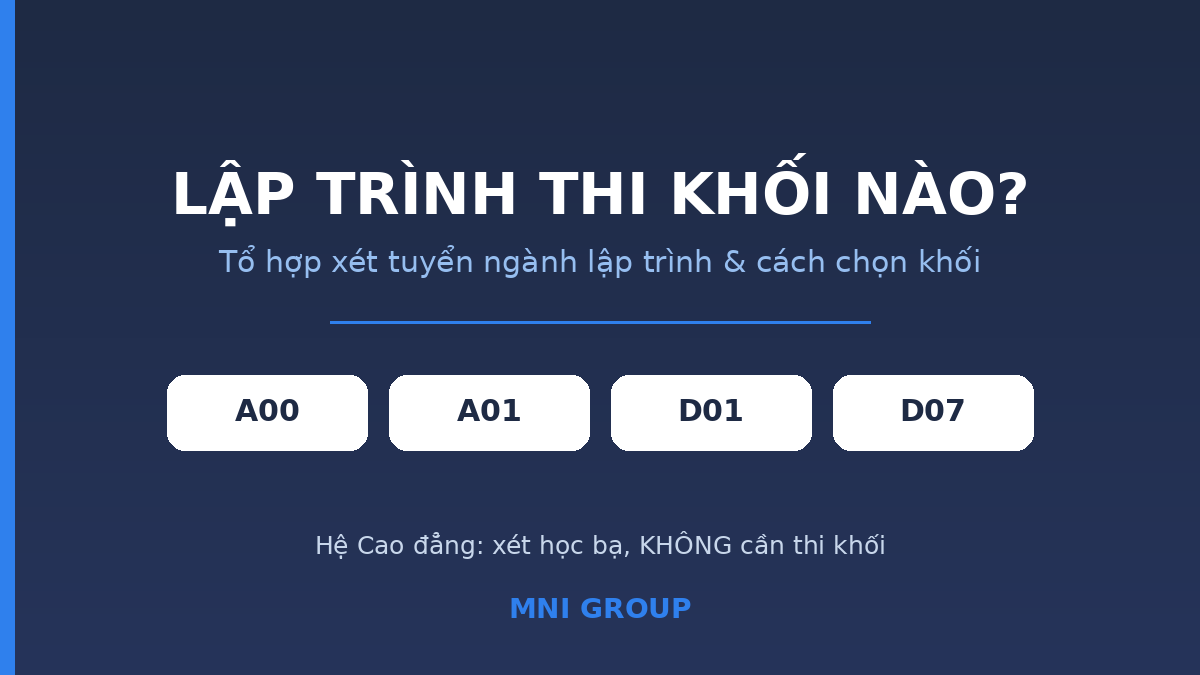 ltk featured Lập trình thi khối nào - tổ hợp xét tuyển 2026
