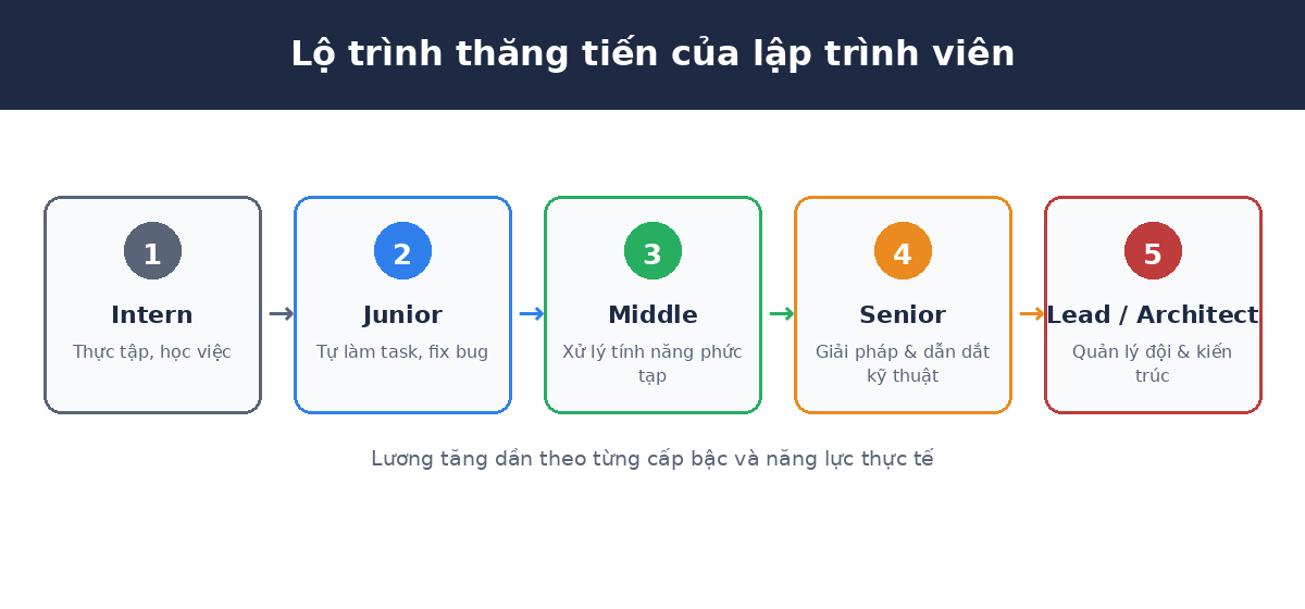 Lộ trình thăng tiến của lập trình viên