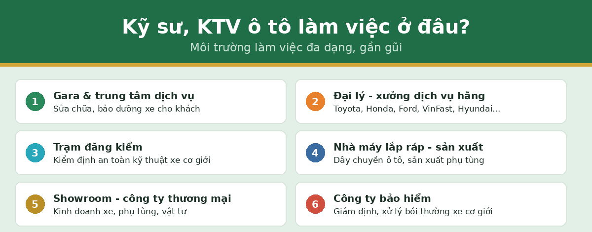 noi lam viec ralamgi oto Nơi làm việc của kỹ thuật viên ô tô