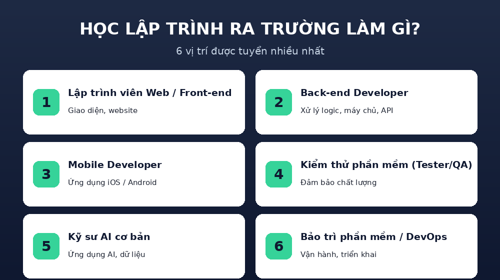ra lam gi lt Học lập trình ra trường làm gì - 6 vị trí