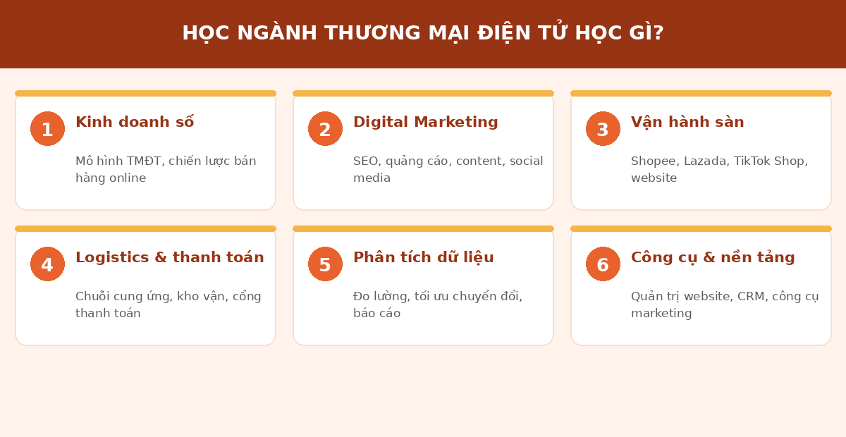 Học ngành thương mại điện tử học gì