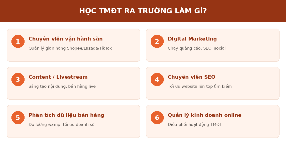 Học thương mại điện tử ra làm gì