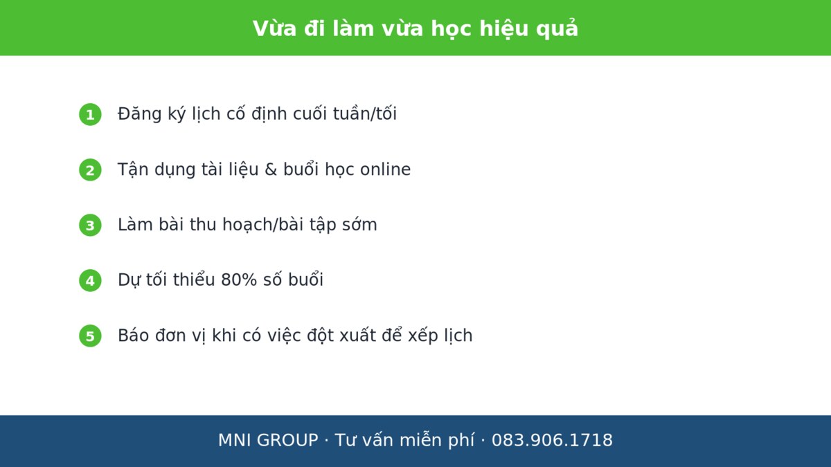 mni cuoituan Bí quyết vừa đi làm vừa học nghiệp vụ sư phạm hiệu quả