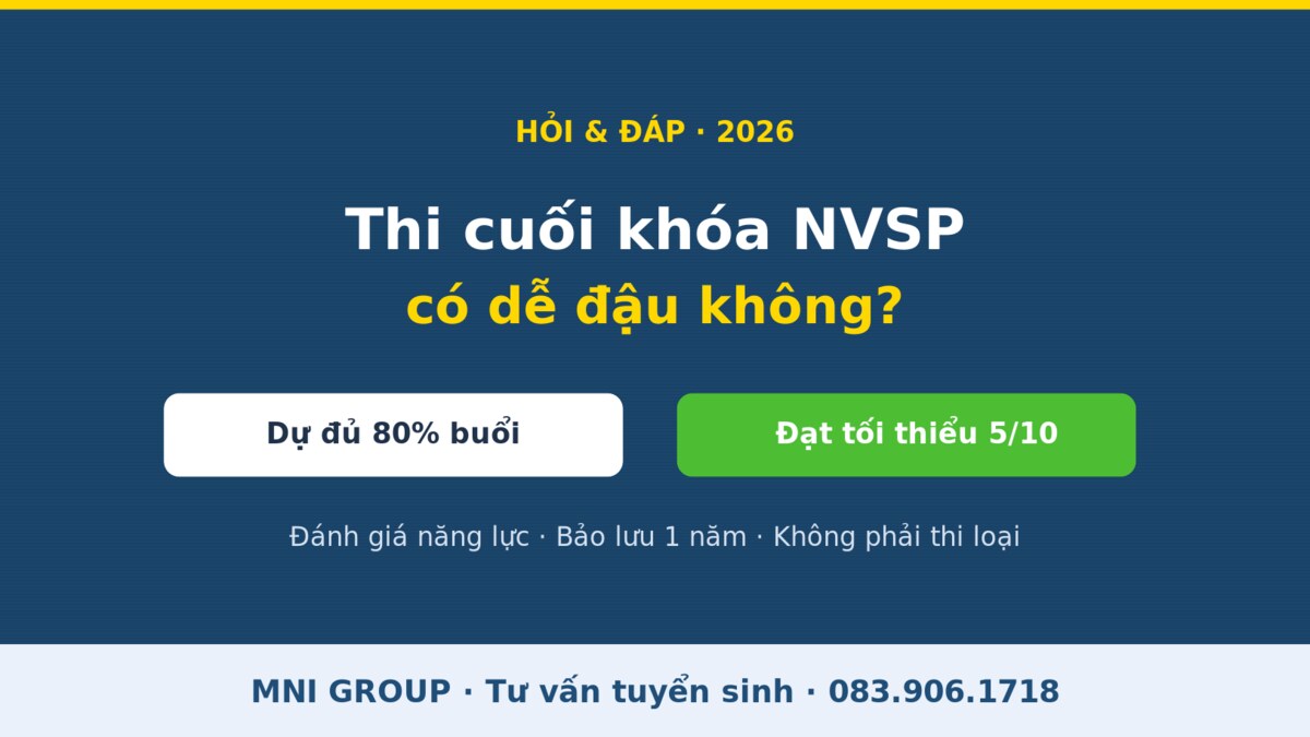 Quy trình thi cuối khóa nghiệp vụ sư phạm có dễ đậu không - MNI GROUP