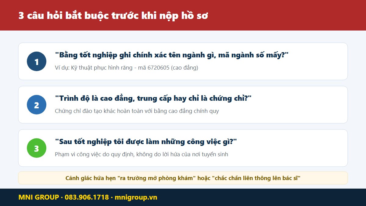 Cảnh báo quảng cáo cao đẳng răng hàm mặt và cách kiểm chứng tên ngành mã ngành