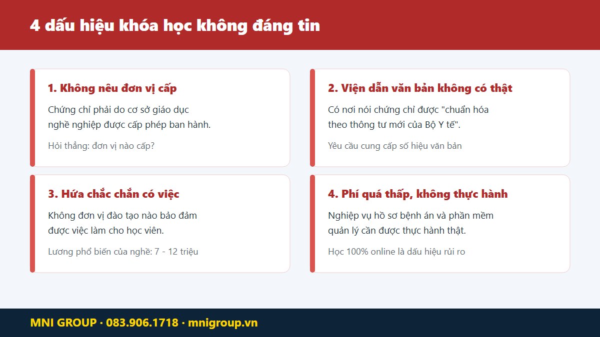 mni cc thu ky y khoa Bốn dấu hiệu khóa học chứng chỉ thư ký y khoa không đáng tin cần cảnh giác