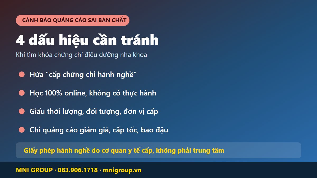 mni chung chi dieu duong nha khoa Cảnh báo quảng cáo chứng chỉ hành nghề điều dưỡng nha khoa cấp tốc và cách nhận diện khóa học không đủ chuẩn