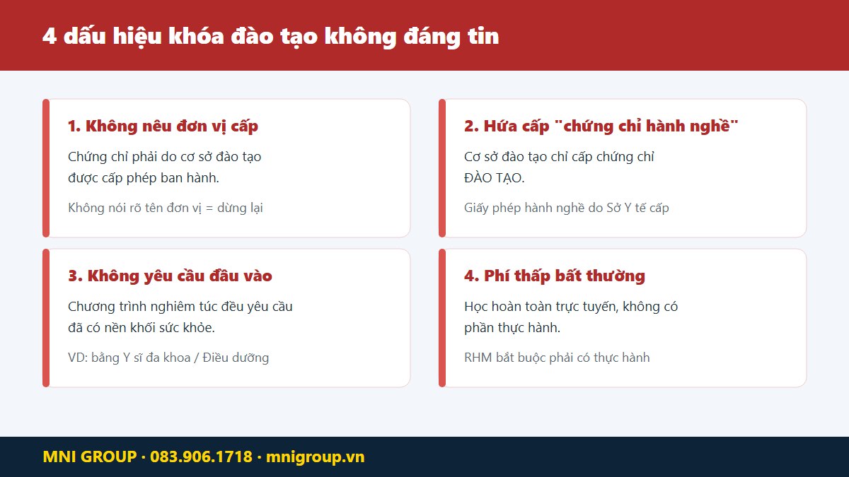 mni dao tao rhm Bốn dấu hiệu khóa đào tạo răng hàm mặt không đáng tin cần cảnh giác