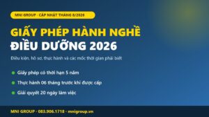 Giấy phép hành nghề Điều dưỡng 2026 - điều kiện, hồ sơ và thời gian thực hành theo Luật Khám bệnh chữa bệnh 2023