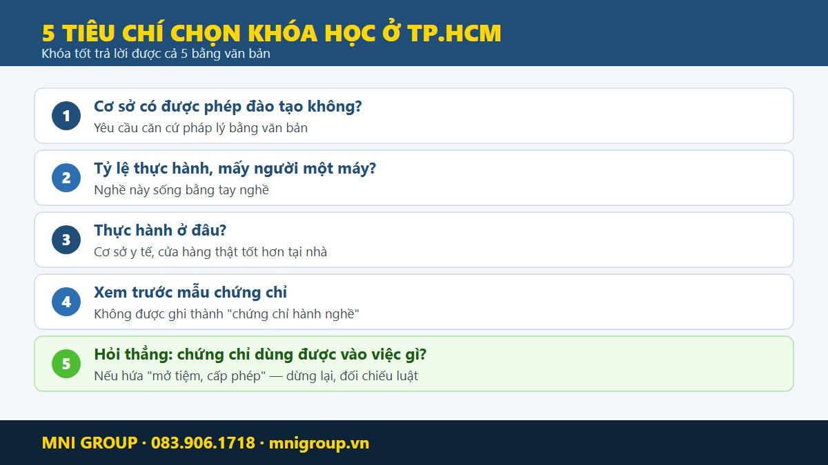Nam tieu chi chon khoa hoc khuc xa kinh thuoc tai TPHCM