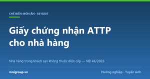 Giấy chứng nhận ATTP cho nhà hàng — Nhà hàng trong khách sạn không thuộc diện cấp — NĐ 46/2026