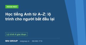 Học tiếng Anh từ A–Z: lộ trình cho người bắt đầu lại — Lộ trình 4 giai đoạn — MNI GROUP