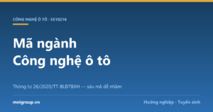 Mã ngành Công nghệ ô tô — Thông tư 26/2020/TT-BLĐTBXH — sáu mã dễ nhầm