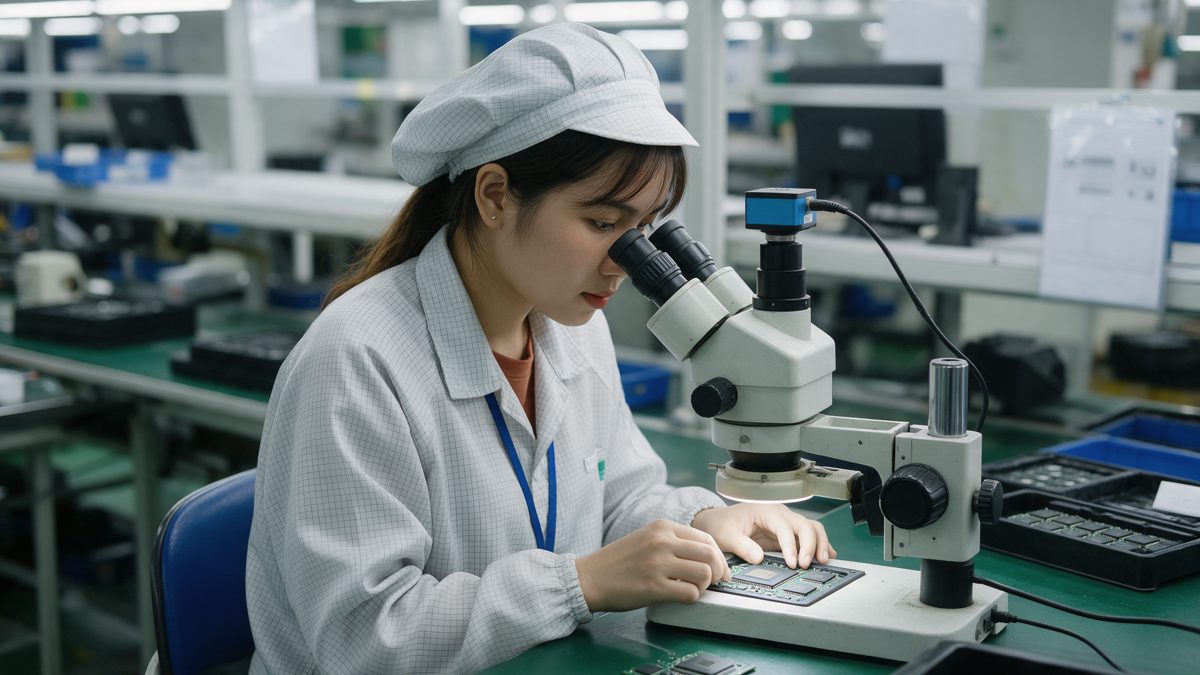 ban dan 5 kinh hien vi web Kỹ thuật viên kiểm tra chip