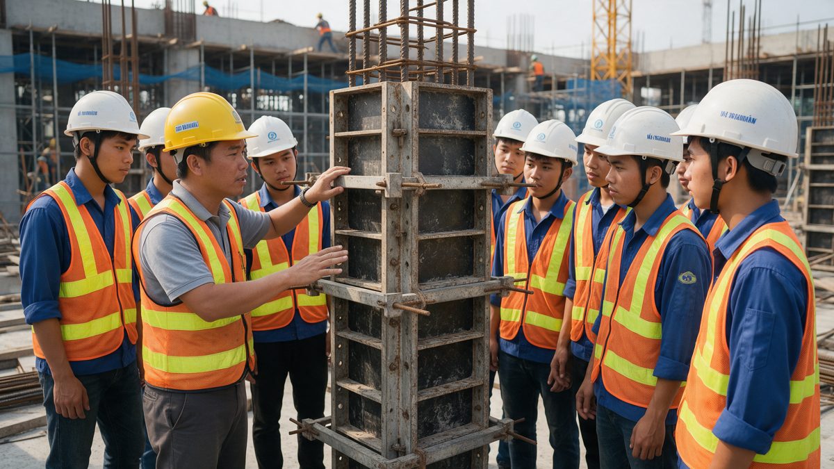xay dung 1 hoc cong truong web Học viên kỹ thuật xây dựng tại công trường